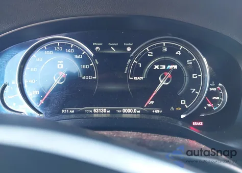 2020 BMW X3 M Competition z USA, uszkodzony, nr VIN 5YMTS0C06LLT10182